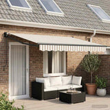Tenda retrattile Grigio chiaro e bianco 4  3 m