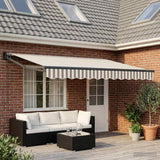 Tenda retrattile Grigio chiaro e bianco 4,5  3 m