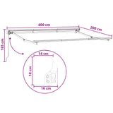Tenda retrattile Tortora 4 x 2 m Poliestere e Alluminio