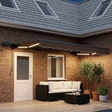 Cornice per Tenda Manuale con LED Tortora 4,5  3,5 m