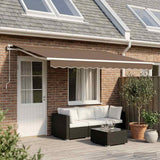 Tenda retrattile Tortora 450  350 cm Poliestere e Alluminio