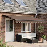 Tenda retrattile Tortora 450  350 cm Poliestere e Alluminio
