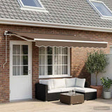 Tenda retrattile Tortora 450  350 cm Tessuto e Alluminio