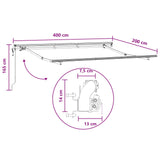 Tenda Retrattile Tortora 4 x 2 m Tessuto