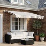 Tenda retrattile Grigio chiaro e bianco 300 x 250 cm Poliestere