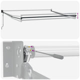 Tettuccio Elettrico Retrattile Grigio chiaro e bianco 3 x 2,5 m