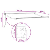 Tettuccio Elettrico Retrattile Sabbia 3 x 2,5 m
