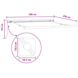 Tenda Retrattile Grigio chiaro e bianco 300 x 250 cm