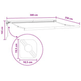 Tenda da Sole Grigio chiaro e bianco 300 x 250 cm