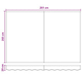Cornice per Tenda Manuale con LED Sabbia 3 x 2,5 m