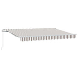Tenda retrattile 2 pcs Grigio chiaro e bianco 3,5 x 2,5 m