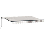 Tenda Retrattile Grigio chiaro e bianco 350 x 250 cm