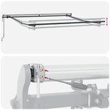 Tenda Retrattile Grigio chiaro e bianco 350 x 250 cm