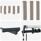 Tessuto per Tenda Grigio chiaro e bianco 350 x 250 cm