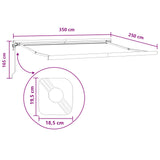 Tenda da Sole Grigio chiaro e bianco 350 x 250 cm