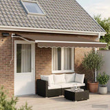 Tenda retrattile Tortora 450  350 cm Tessuto e Alluminio