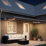 Tenda retrattile Tortora 450  350 cm Tessuto e Alluminio