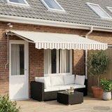 Tenda retrattile Grigio chiaro e bianco 500  300 cm Poliestere