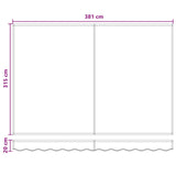 Tenda retrattile Sabbia 400  300 cm Tessuto e Alluminio
