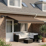 Tenda retrattile Tortora 450  350 cm Tessuto e Alluminio