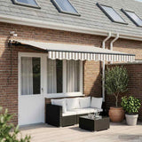 Tenda retrattile Grigio chiaro e bianco 400  300 cm Poliestere