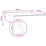 Tenda retrattile Grigio chiaro e bianco 4  3 m