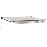 Tenda retrattile Grigio chiaro e bianco 4  3 m