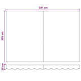 Tenda retrattile Grigio chiaro e bianco 4  3 m