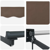 Tenda retrattile Tortora 4  3 m 100% Poliestere e Alluminio