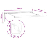 Tenda retrattile Sabbia 400  300 cm Tela e Alluminio
