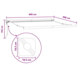 Tenda retrattile Grigio chiaro e bianco 400  300 cm