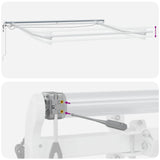 Tenda Retrattile Grigio chiaro e bianco 450  300 cm