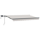 Tenda Retrattile Grigio chiaro e bianco 450  300 cm Tessuto