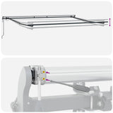 Tessuto per Tenda Grigio chiaro e bianco 450  300 cm