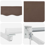 Tenda retrattile manuale con LED Tortora