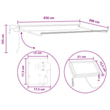 Tenda retrattile manuale con LED Tortora