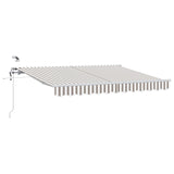 Tenda Retrattile Grigio chiaro e bianco 450  350 cm