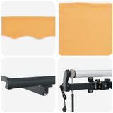 Tenda Retrattile Sabbia 450  350 cm Tessuto e Alluminio