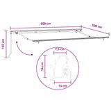 Tenda retrattile Grigio chiaro e bianco 5 x 3 m