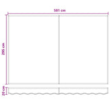 Tenda retrattile Tortora 600  300 cm Poliestere e Alluminio