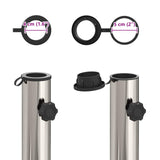Base per parasole per palo da 40-50 mm 26.75 kg Nero