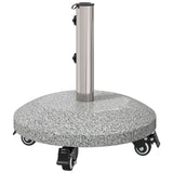 Base per Ombrello in Granito con Ruote per Pali da 4-5 cm