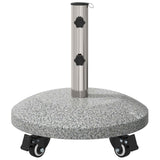 Base per Ombrello in Granito con Ruote per Pali da 4-5 cm
