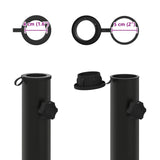 Tubo base per parasole 0.6 kg Nero Ferro for 40-50 mm Pole
