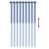 Tenda a Rullo Esterno Blocco UV 90% Strisce Blu e Bianche HDPE