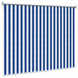 Tenda a Rullo Esterno Blocco UV 90% Strisce Blu e Bianche HDPE