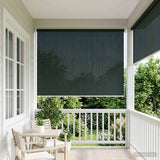 Tenda a Rullo Esterno Blocco UV 90% Verde Scuro 140 x 140 cm
