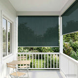 Tenda a Rullo Esterno Blocco UV 90% Verde Scuro 350 x 140 cm