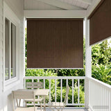 Tenda a Rullo Esterno Blocco UV 90% Marrone 80 x 140 cm HDPE