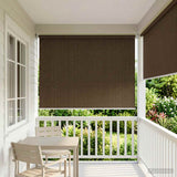 Tenda a Rullo Esterno Blocco UV 90% Marrone 80 x 230 cm HDPE